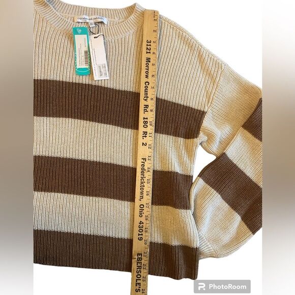 Cupcakes & Cashmere Striped Rimes Sweater - Picture 12 of 12